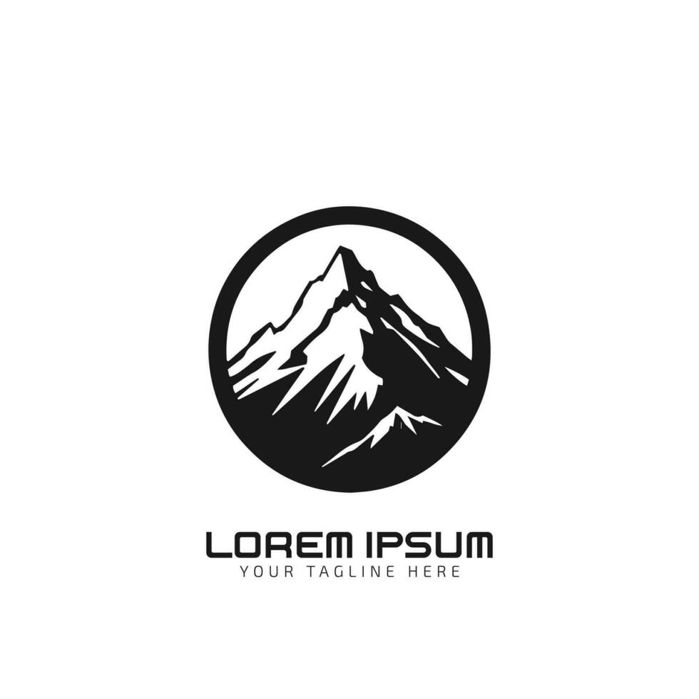 Mountain silhouette logo, vector, icon vector