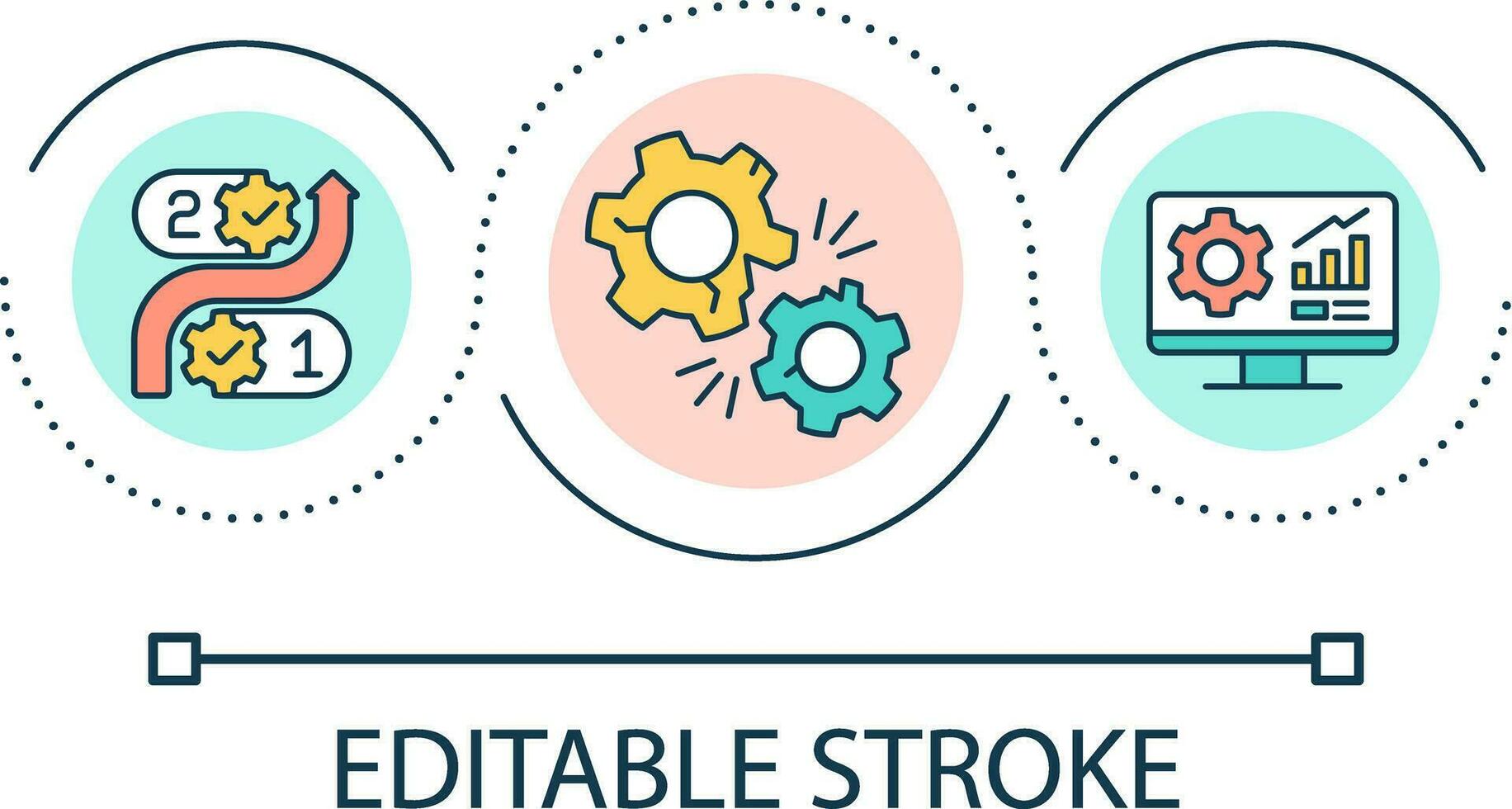 Wrong system building loop concept icon. Studying risks before starting project. Business abstract idea thin line illustration. Isolated outline drawing. Editable stroke vector
