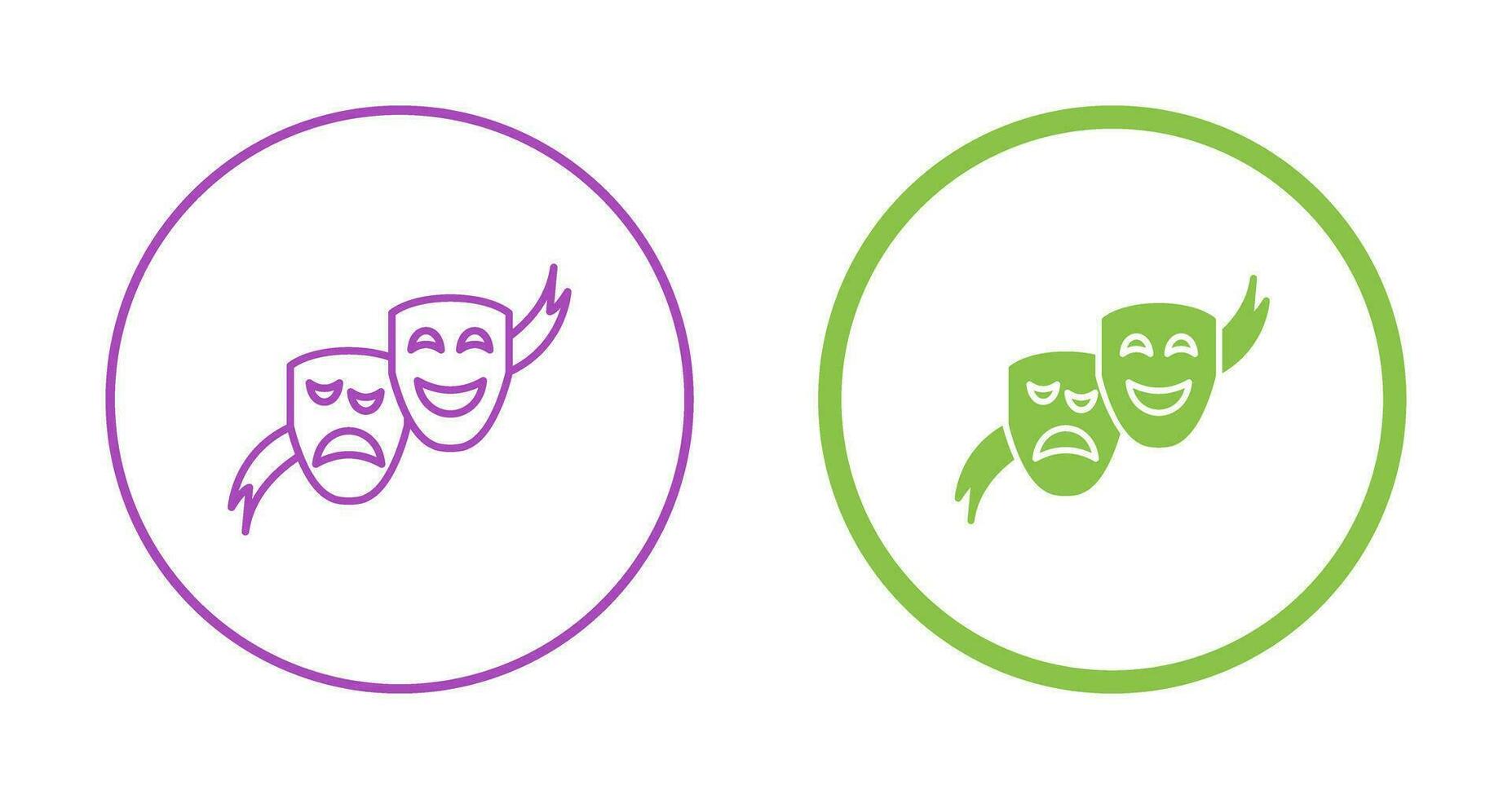 Theater Masks Vector Icon