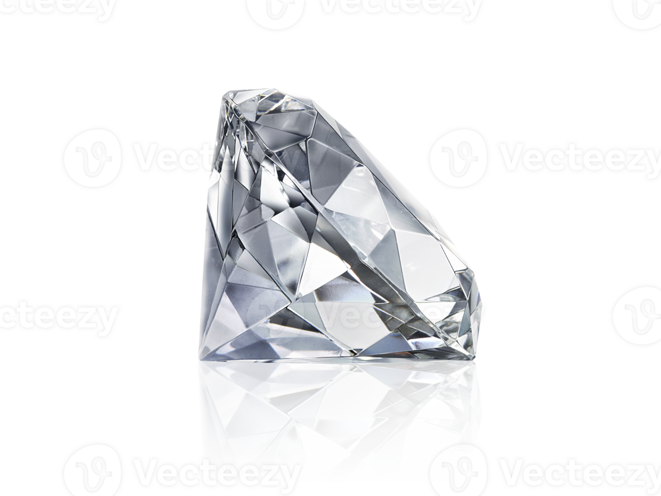 groß klar Diamant. transparent Hintergrund png