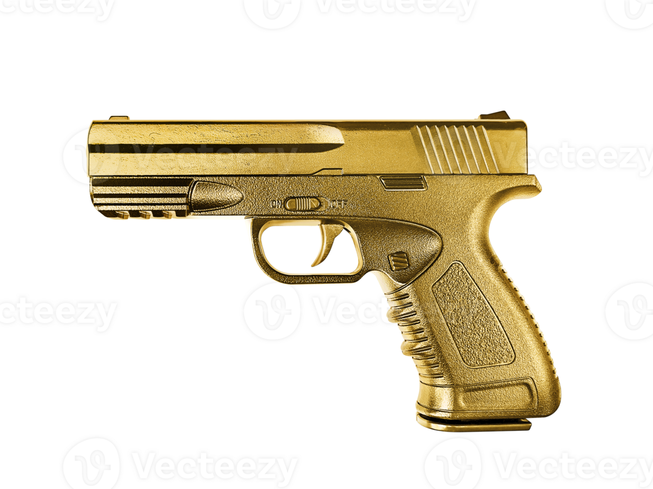 Gewehr Gold Metall transparent Hintergrund png