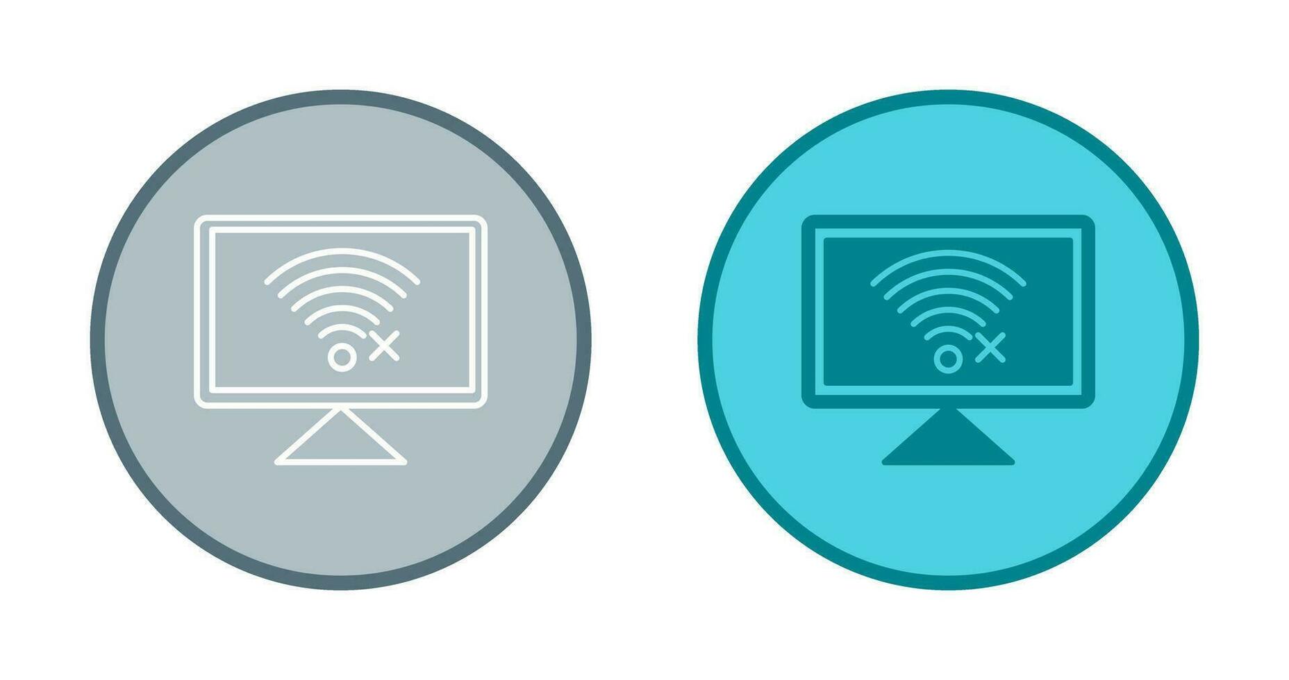 Disconnected Network Vector Icon