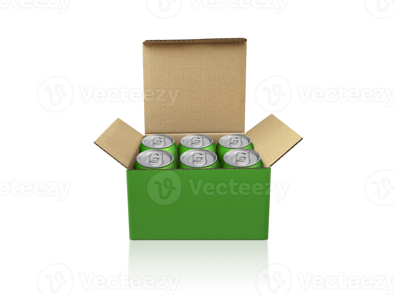 Box with cans, transparent background png
