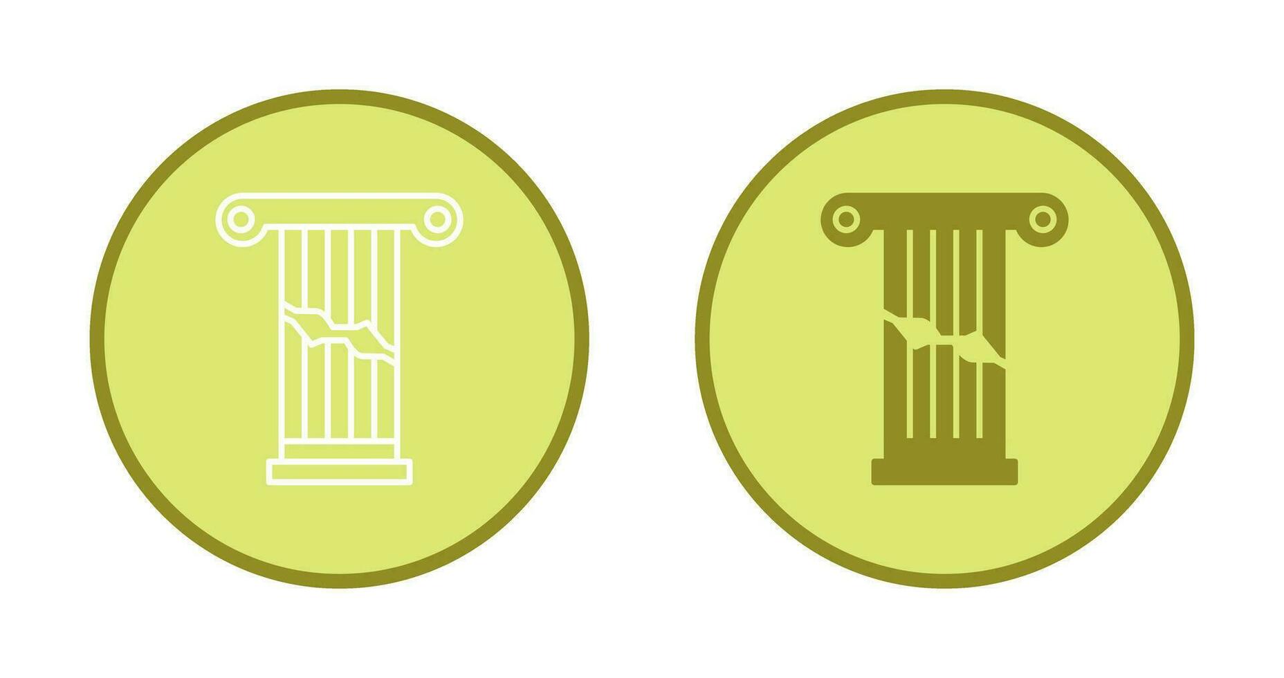 Broken Pillar Vector Icon