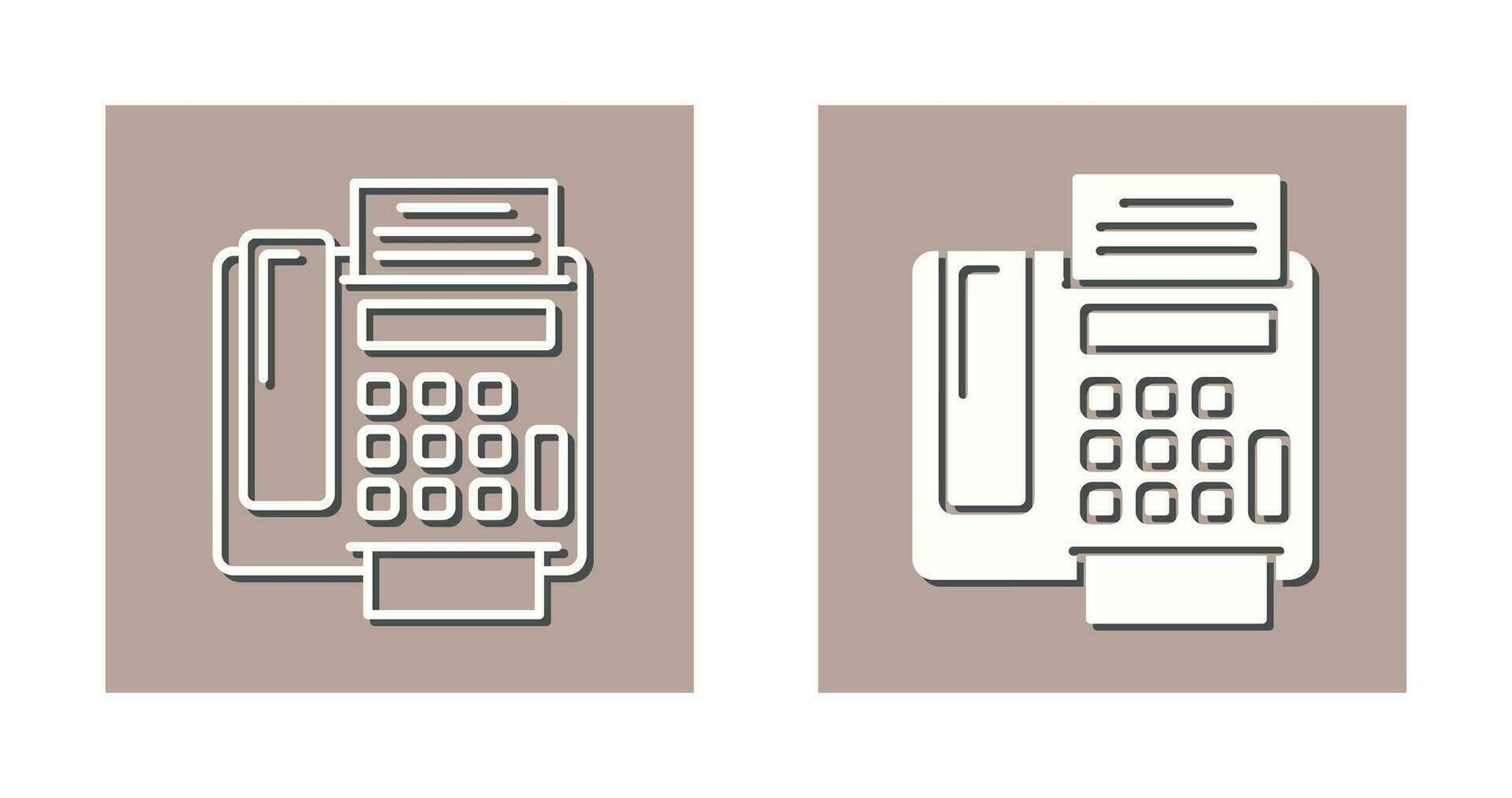 icono de vector de máquina de fax