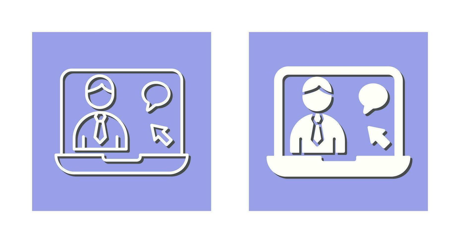 Online Interview Vector Icon