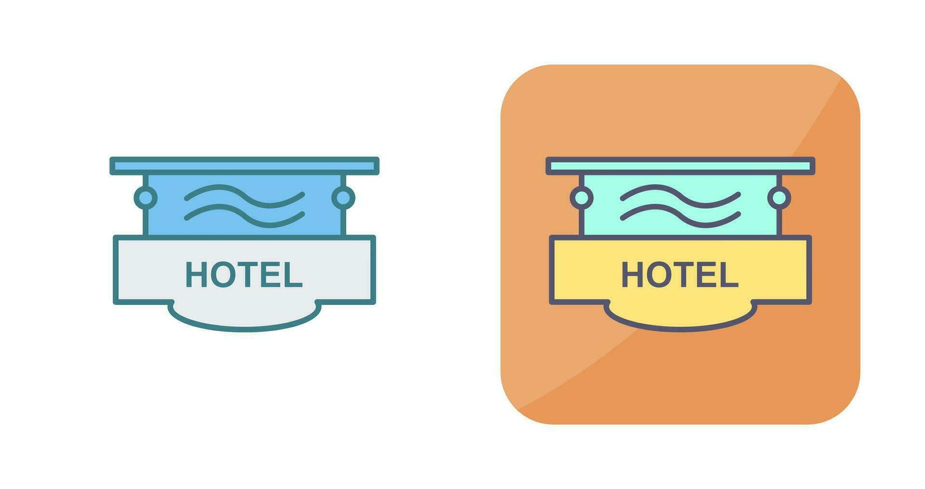 icono de vector de signo de hotel