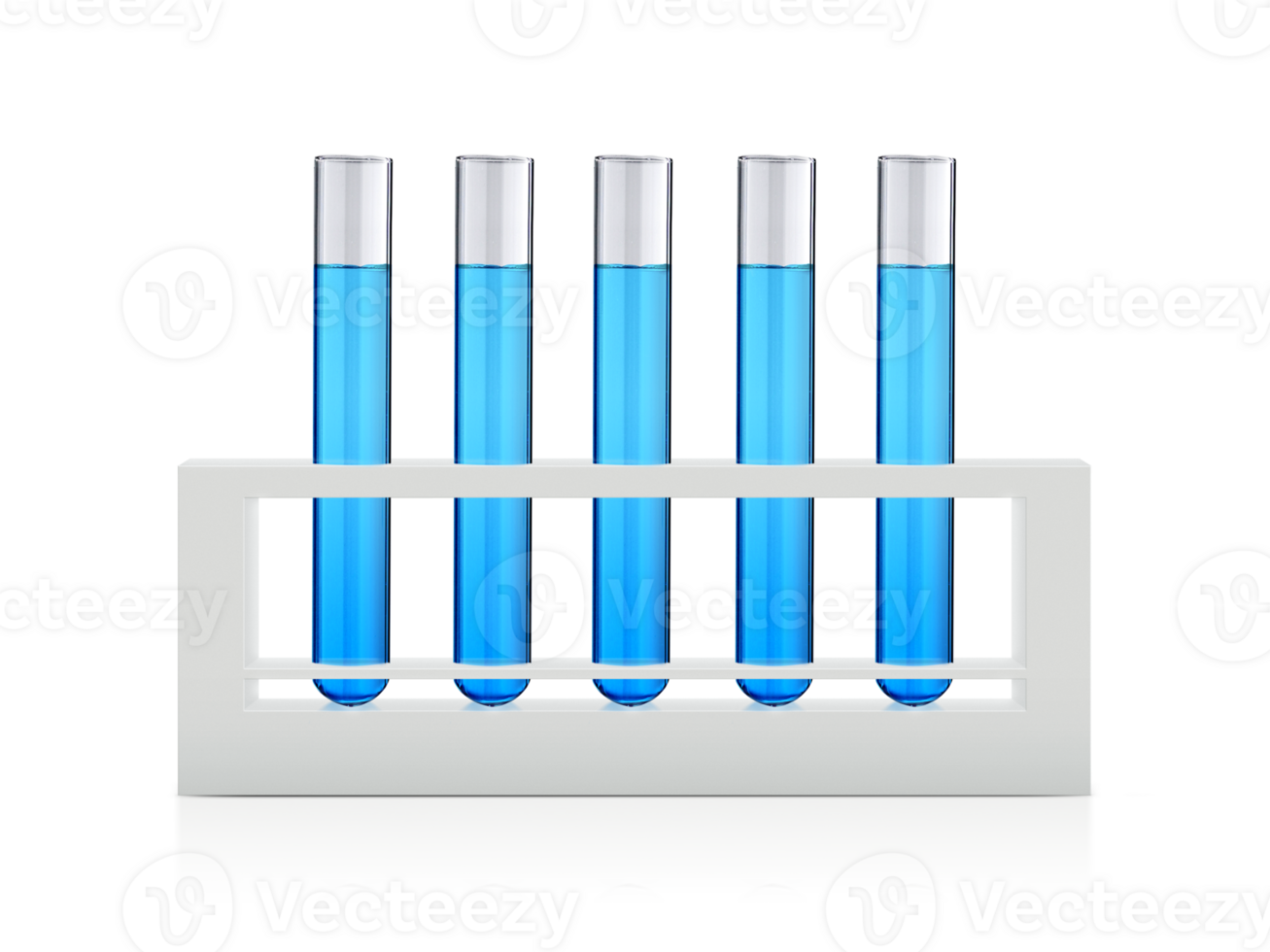 Blue liquids in test tubes, transparent background png