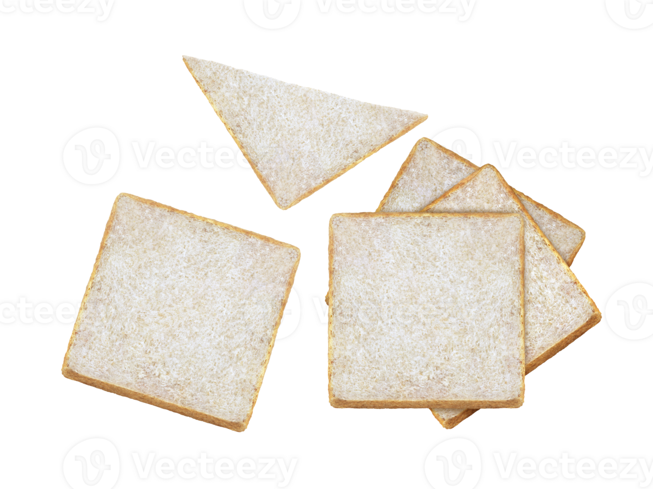 Slice of white bread transparent background png