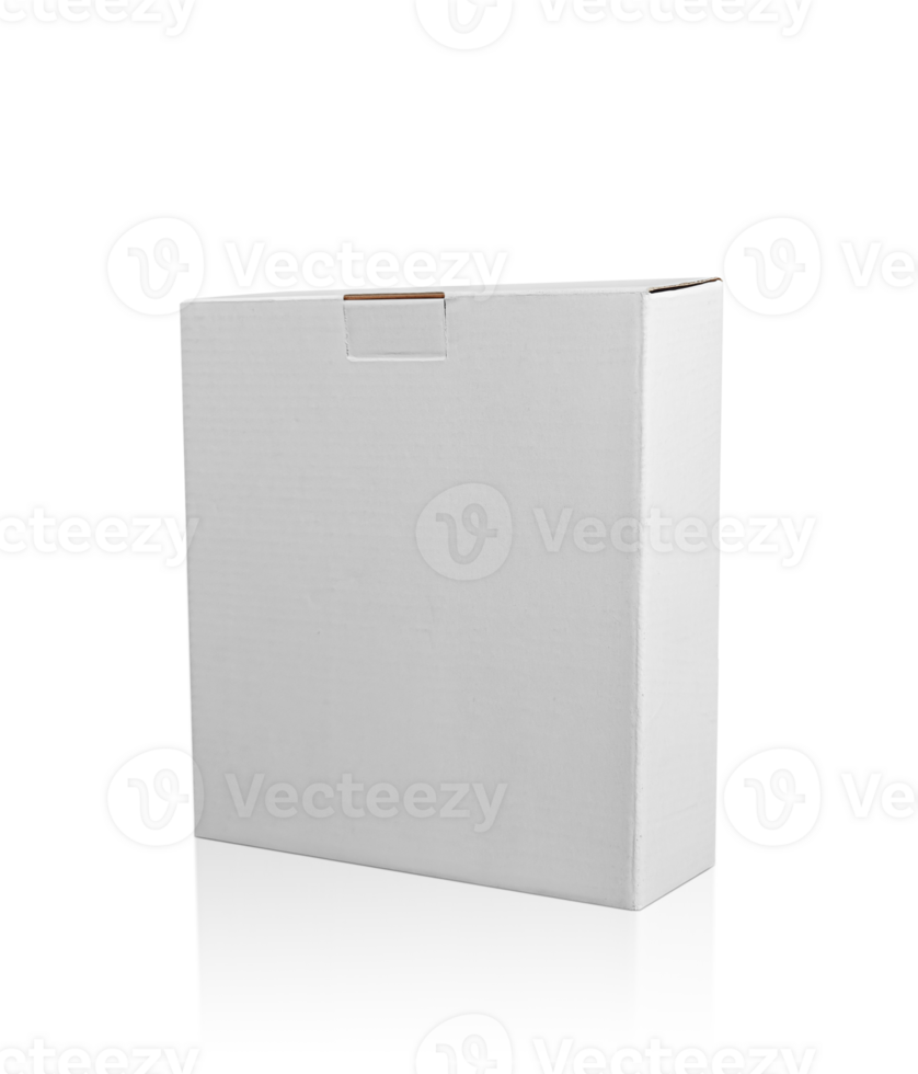 blank packaging white cardboard box transparent background png