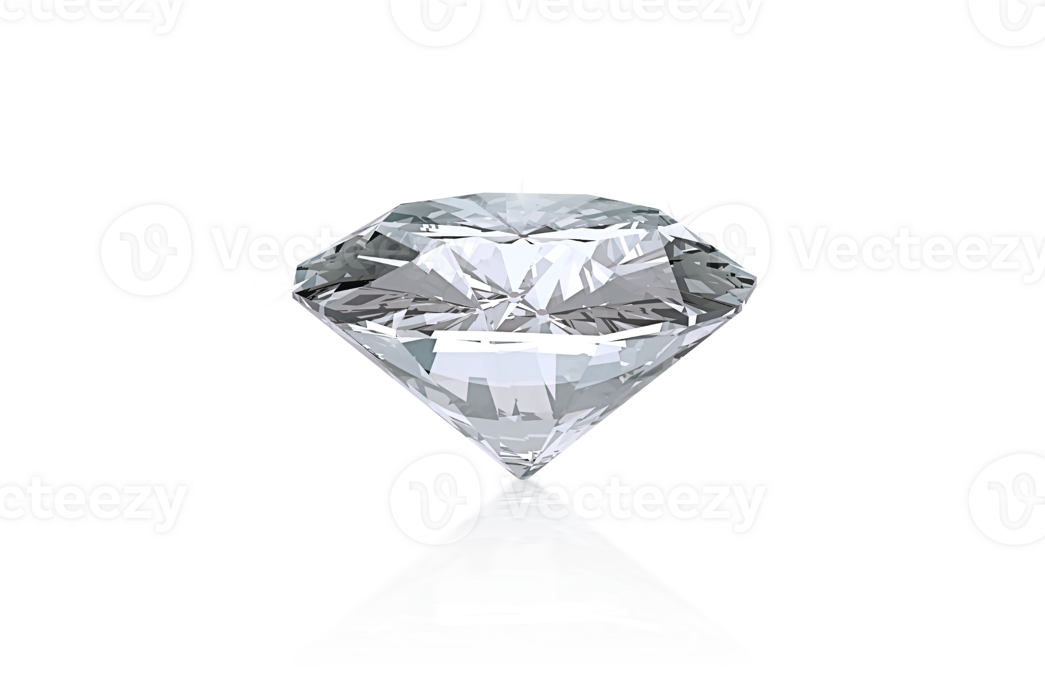 Shiny brilliant diamond placed on transparent background png