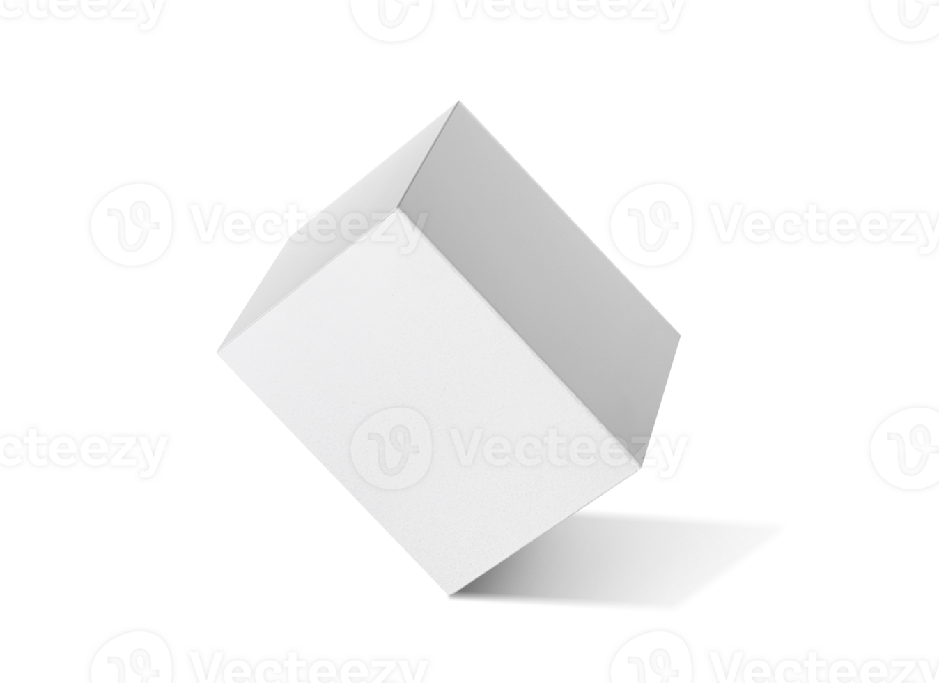 blank packaging white cardboard box transparent background png