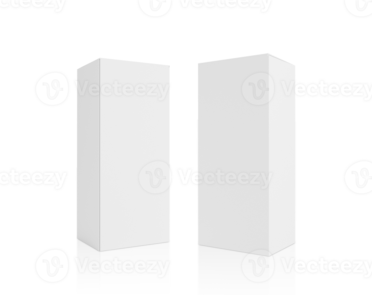 blank packaging white cardboard box transparent background png