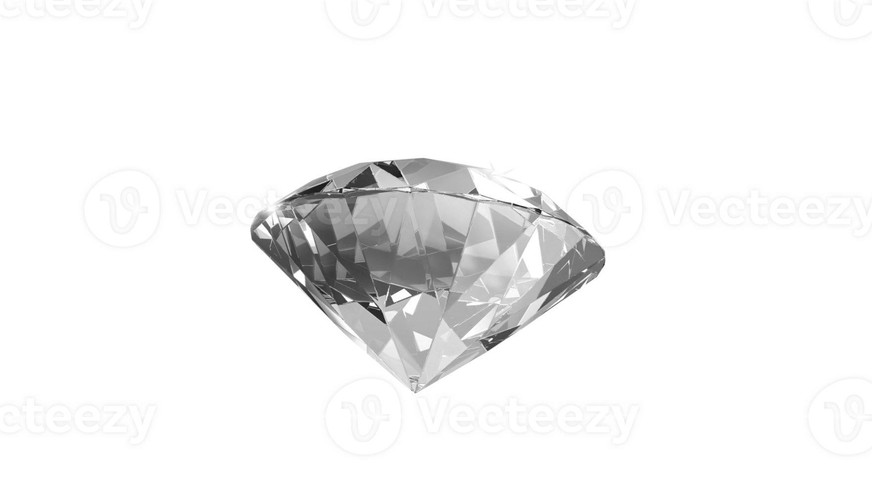 Shiny brilliant diamond placed on transparent background png