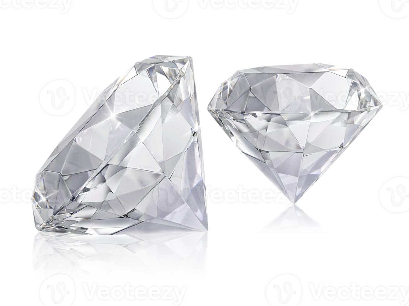 Large Clear Diamond on white background png