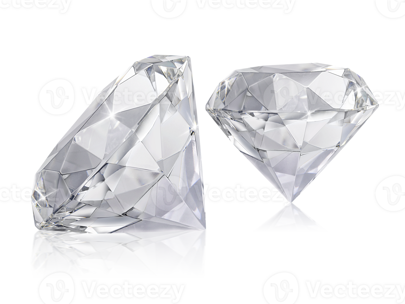 grand clair diamant sur blanc Contexte png