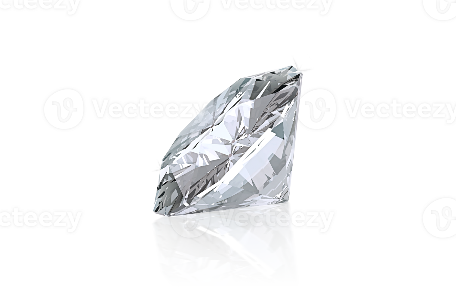 Shiny brilliant diamond placed on transparent background png