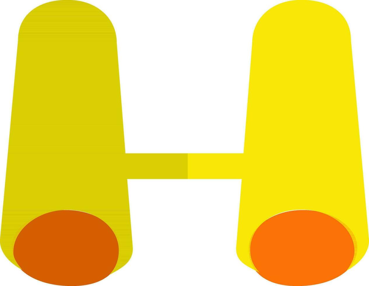 Yellow and orange binocular on white background. vector