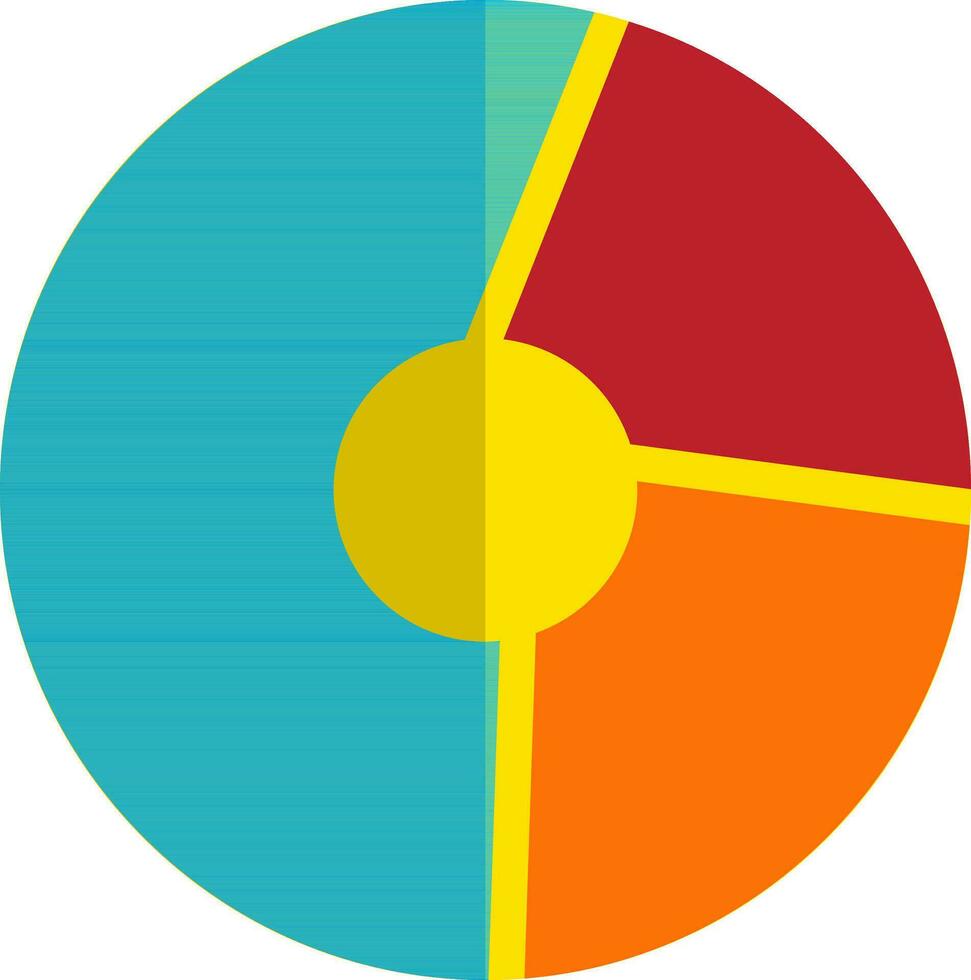 Colorful pie chart in flat style. vector