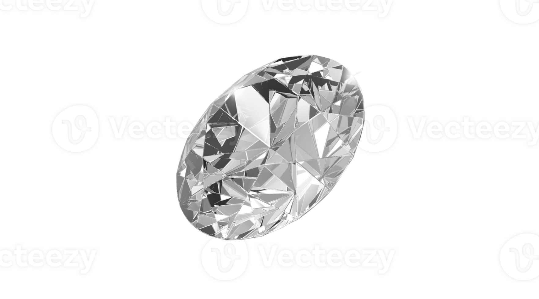 Shiny brilliant diamond placed on transparent background png