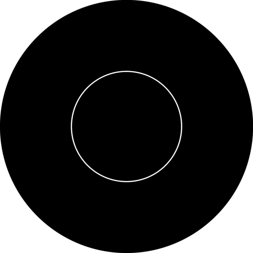Black CD on white background. vector