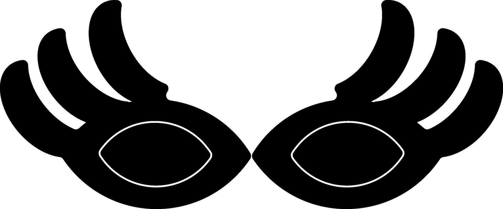 Illustration of a black masquerade mask. vector