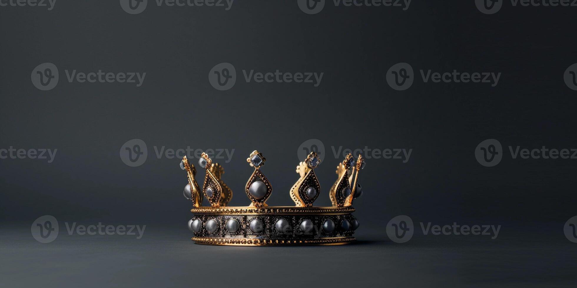 Royal crowns for kings and princes encrusted with diamonds, photo