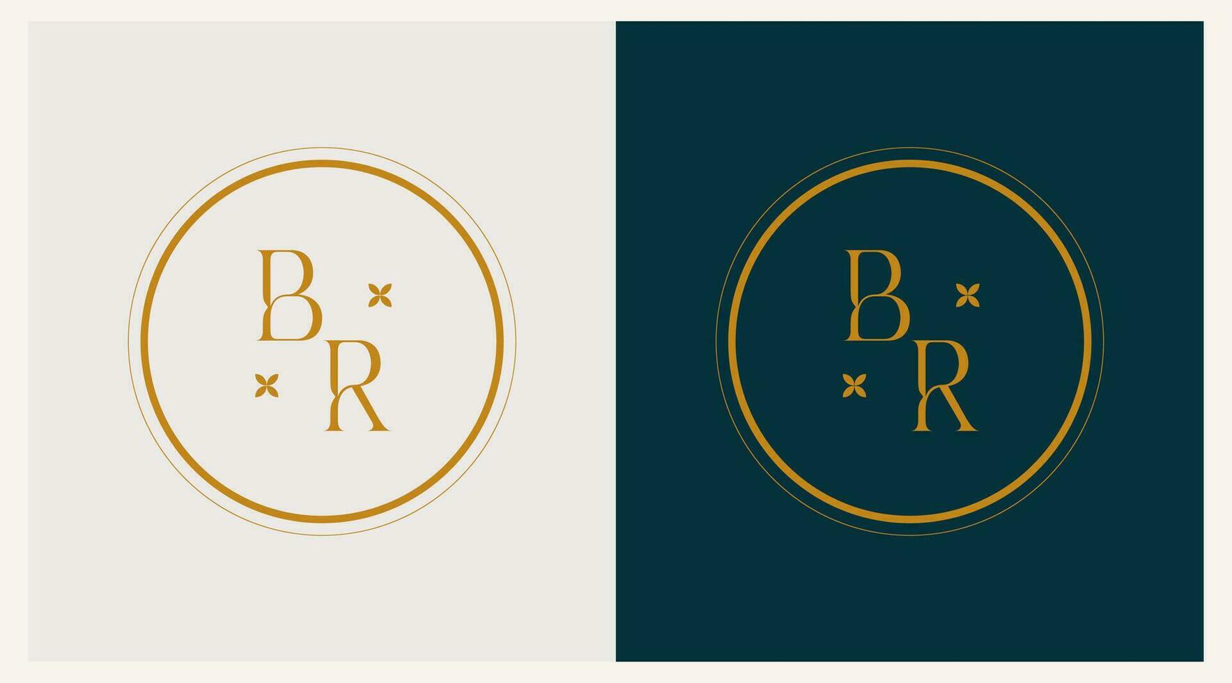 Letter Logo Luxury. Art Deco style logotype design for luxury company branding. Premium identity design. Letter B R vector