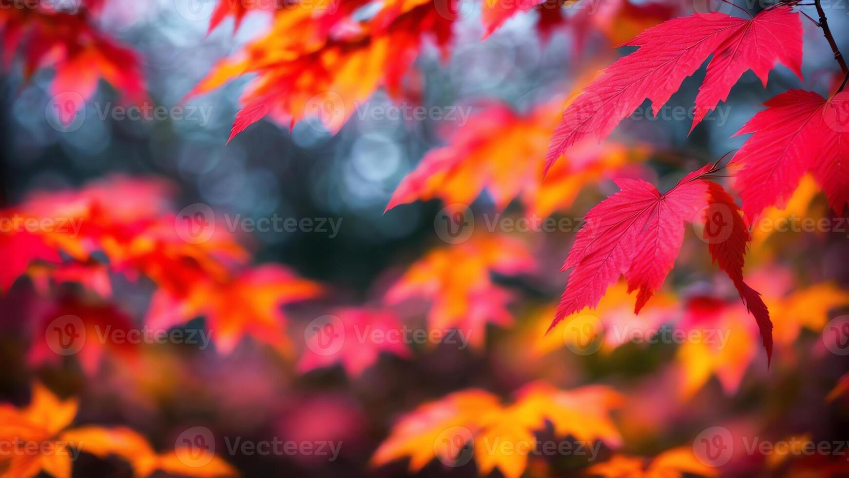 surrealista otoño en Japón. ai generado. foto