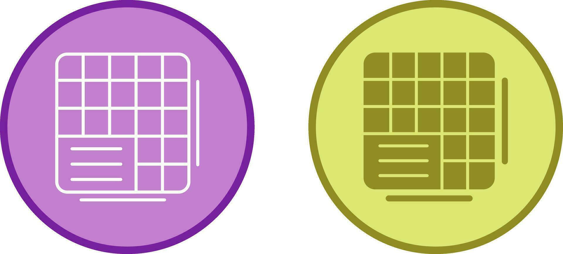 Table Data Vector Icon