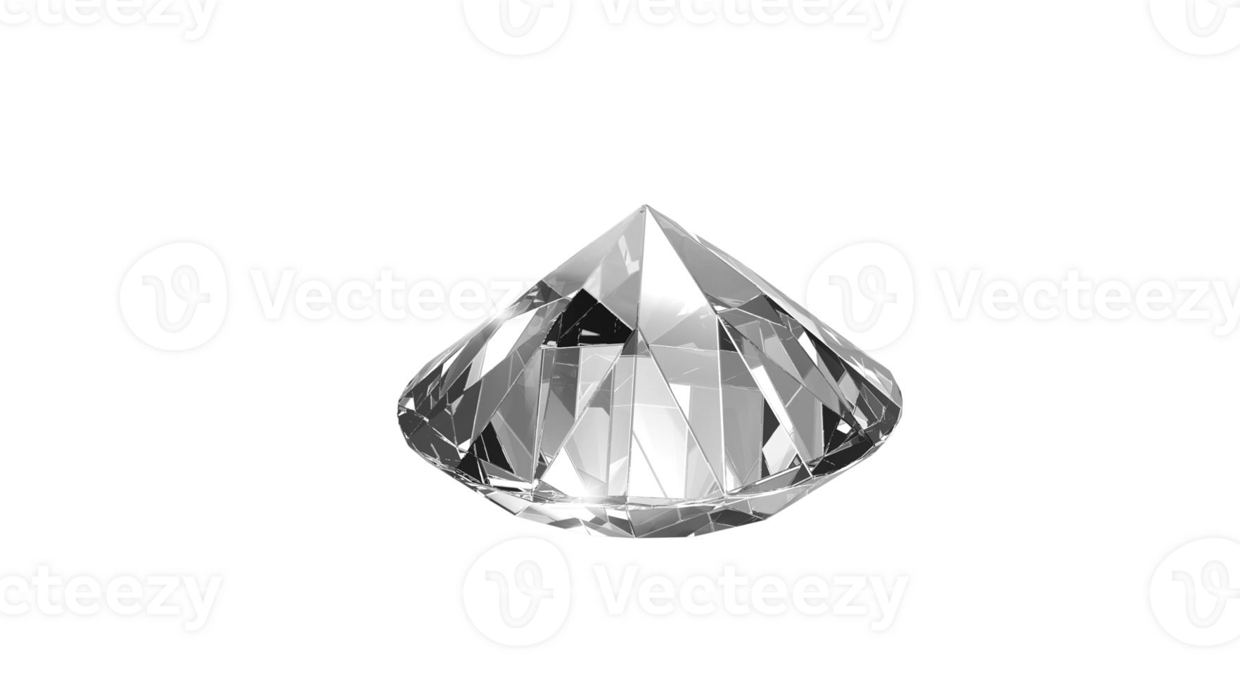 Shiny brilliant diamond placed on transparent background png