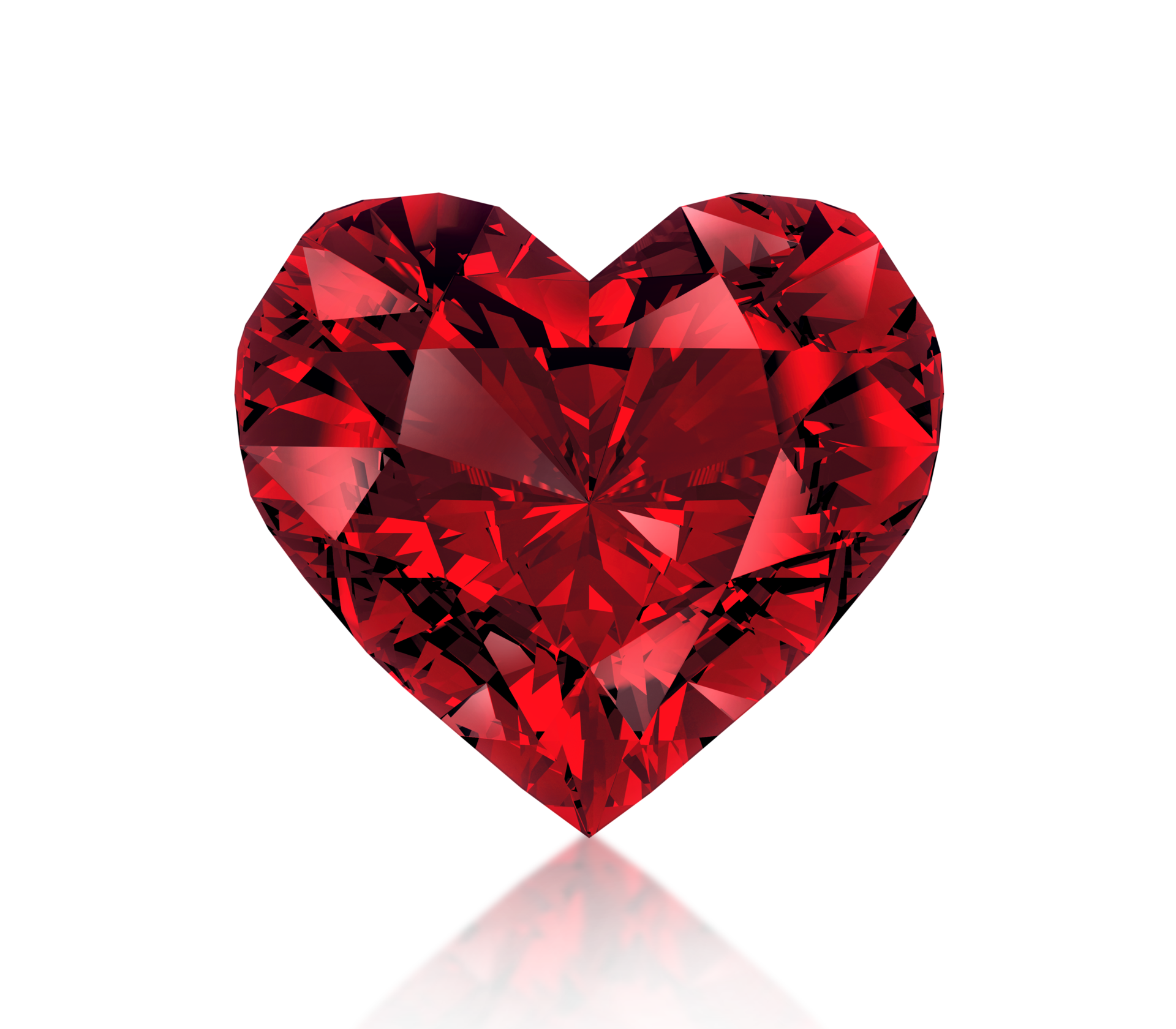 Red heart shaped diamond. on transparent background 24852306 PNG 