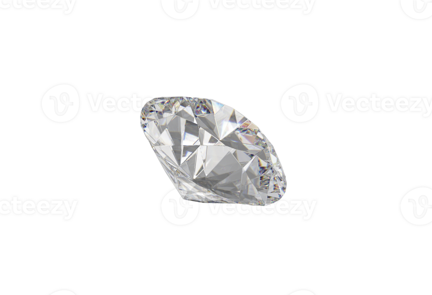 Shiny brilliant diamond placed on transparent background png