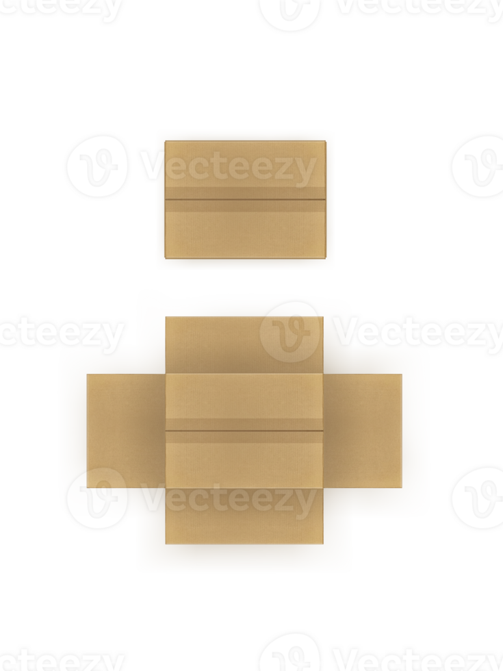 Cardboard box transparent background png