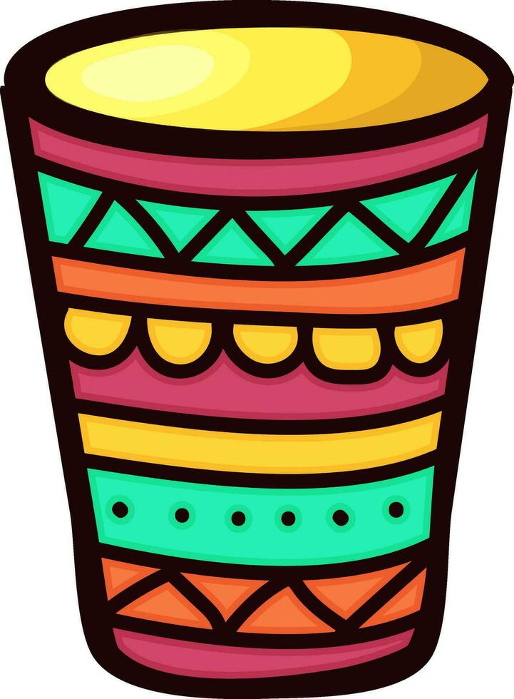 ilustración de vistoso decorativo vaso. vector