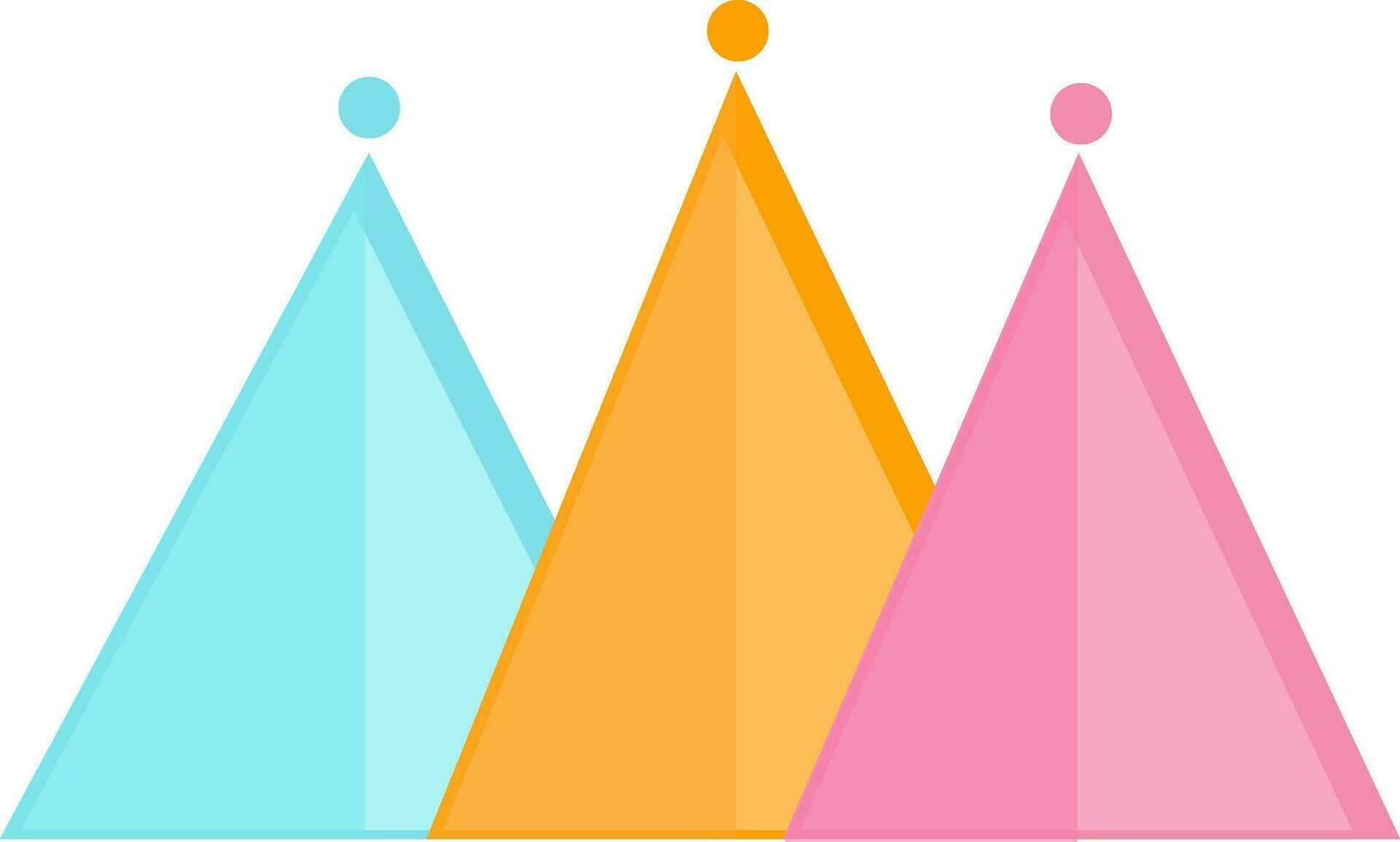 Colorful triangles infographic element for Business. vector