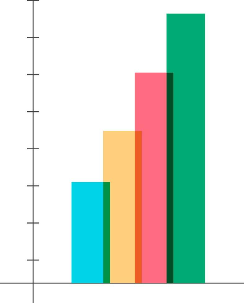 Colorful bar chart infographic for Business. vector