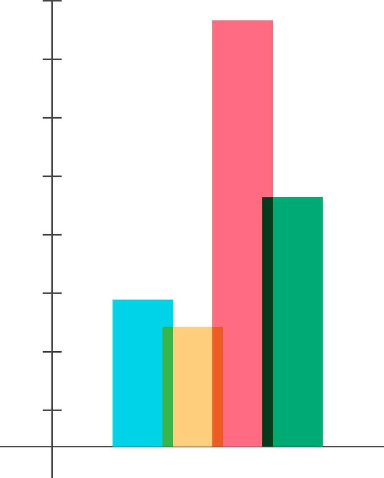 Colorful bar chart infographic for Business. vector