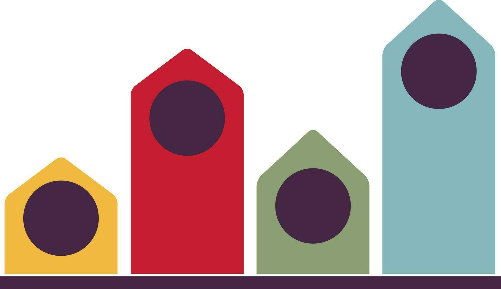 Flat arrows infographic element for Business. vector