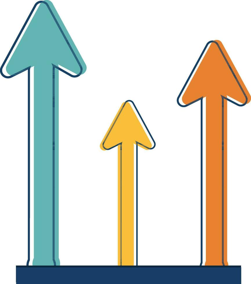 Colorful arrows infographic element for Business. vector