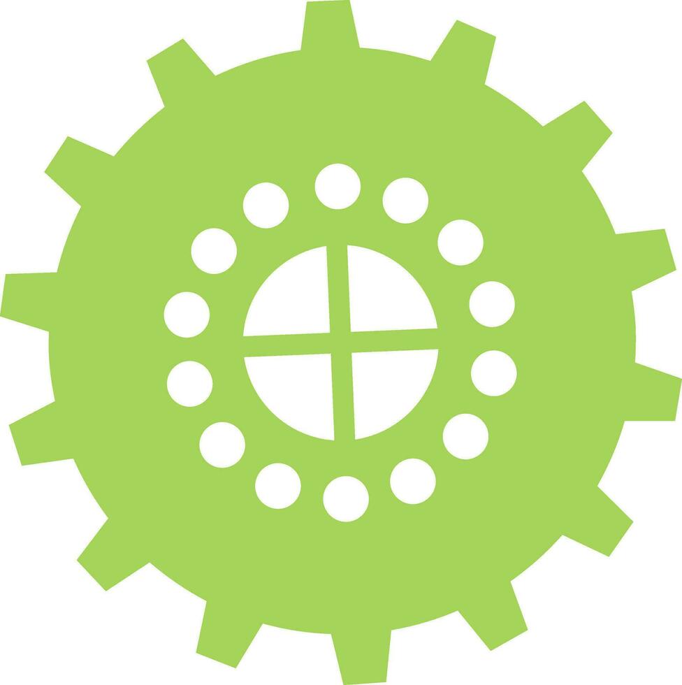 Green cogwheel infographic for Business. vector