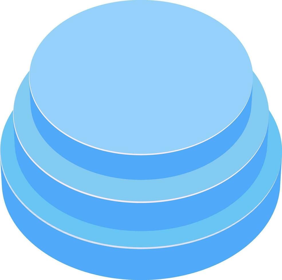3D blue circles infographic element for Business. vector