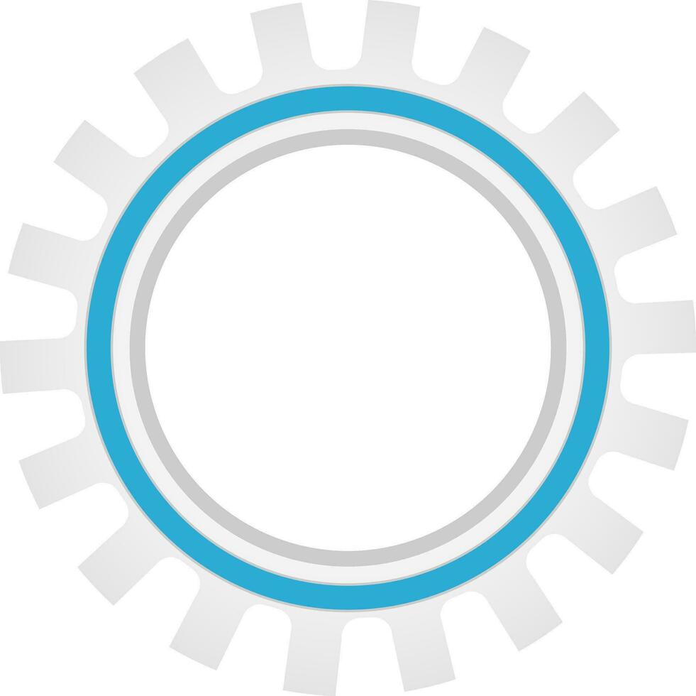 Flat illustration of cogwheel infographic. vector