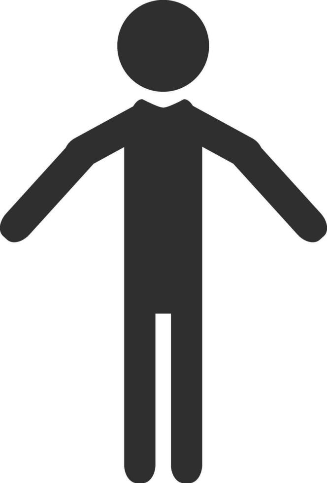 Sillhouette of male icon. vector