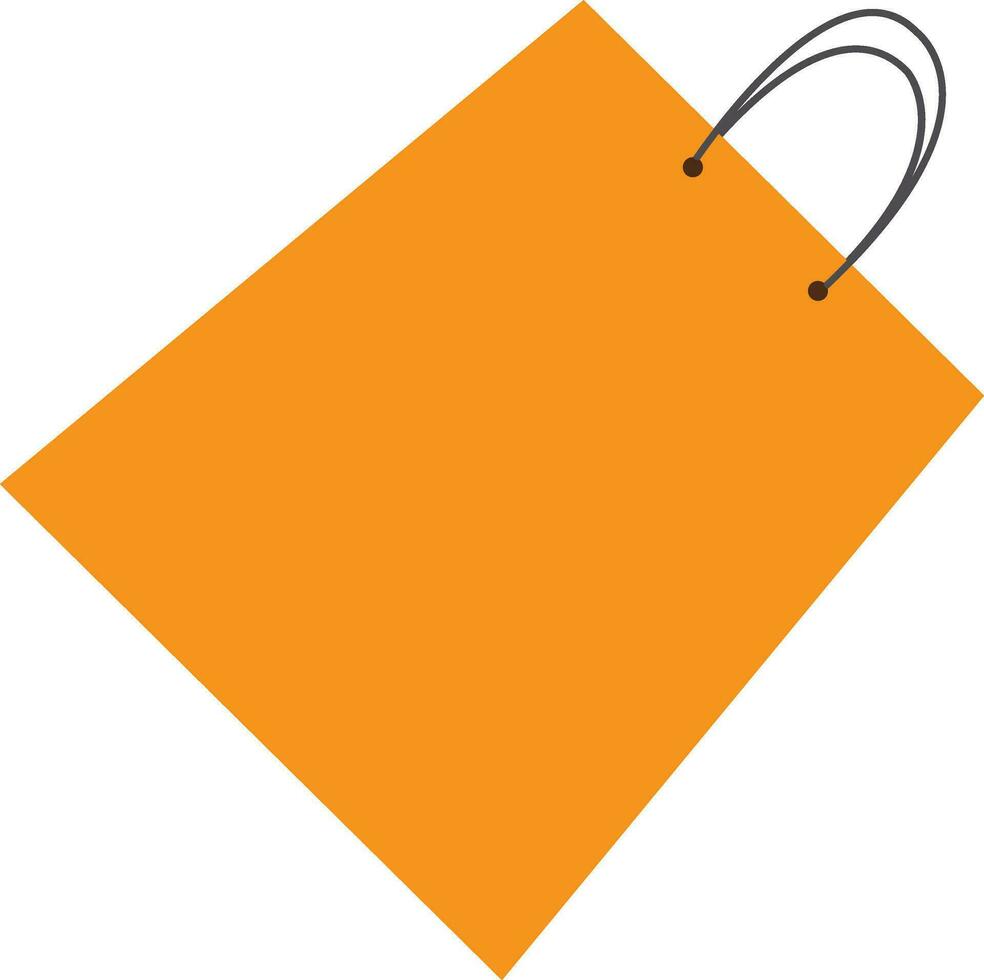 Orange paper shopping bag. vector