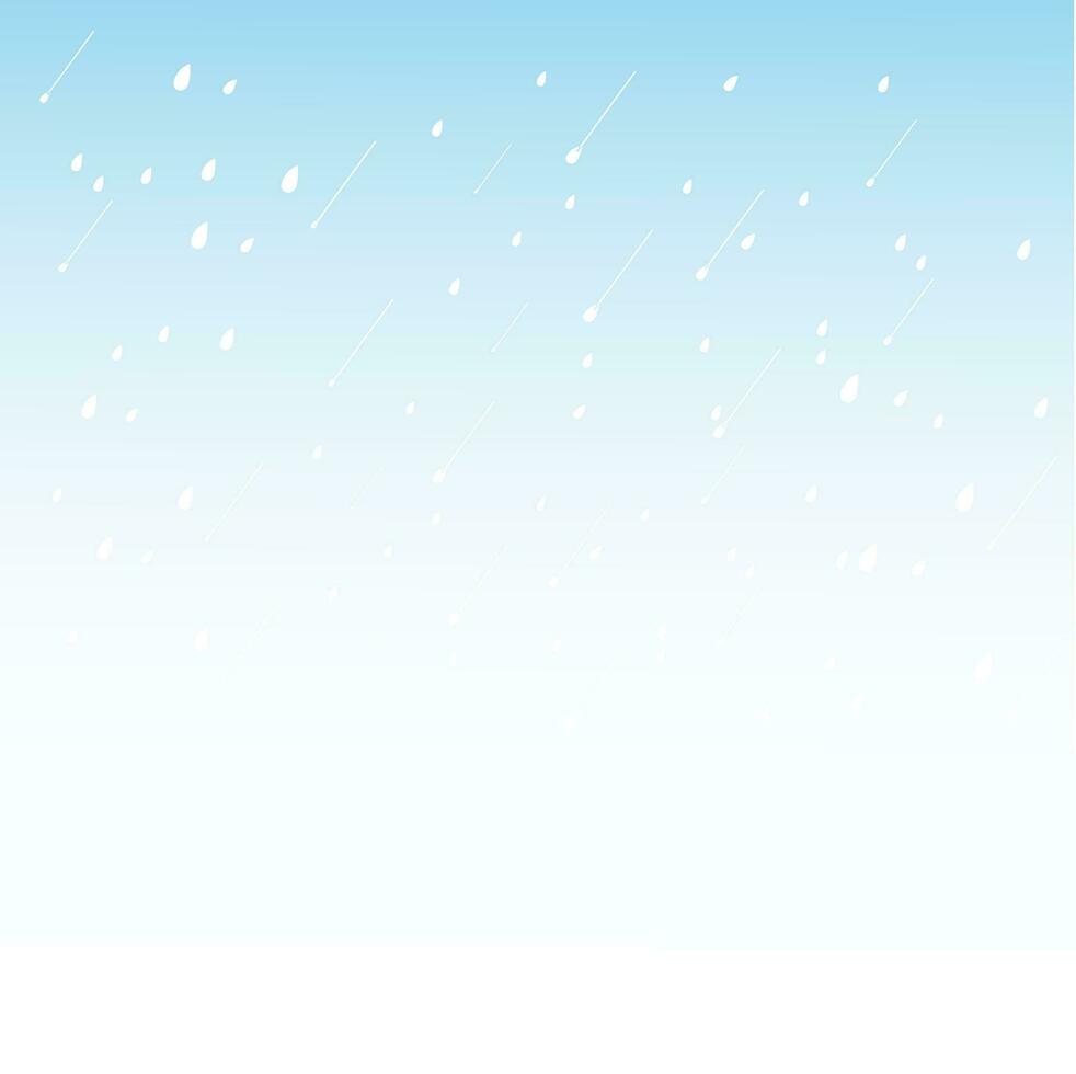 White color rain drops illustration. vector