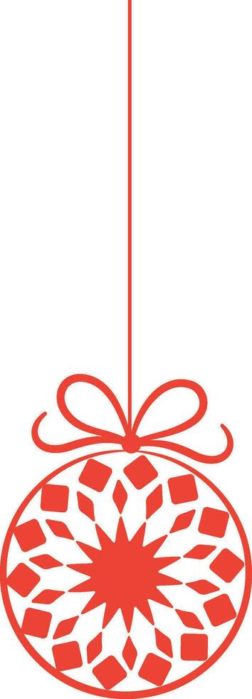 Flat illustration of red Christmas Ball. vector