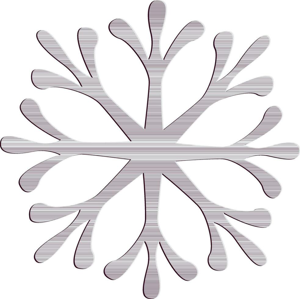 plano ilustración de copo de nieve. vector