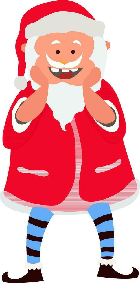 Illustration of an old Santa Claus for Christmas. vector