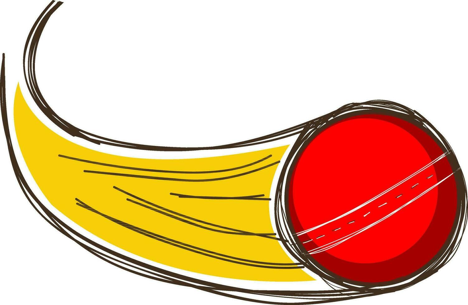 Flat illustration of cricket ball. vector